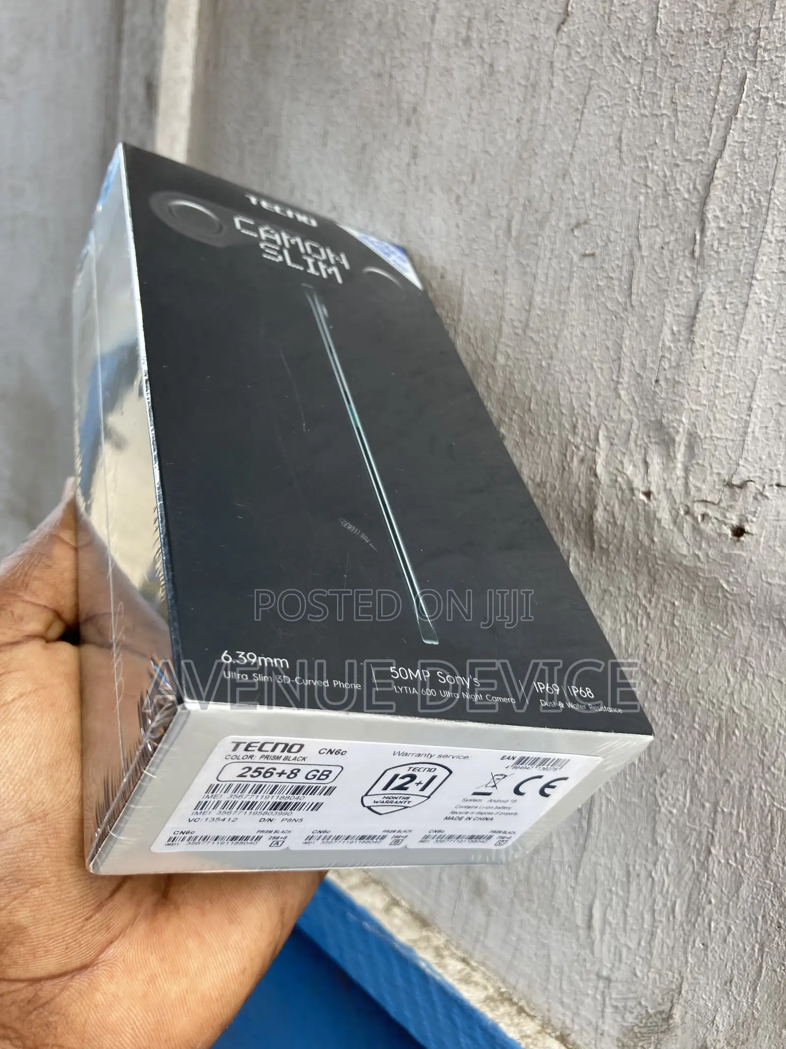 New Tecno Camon Slim 256 GB Black