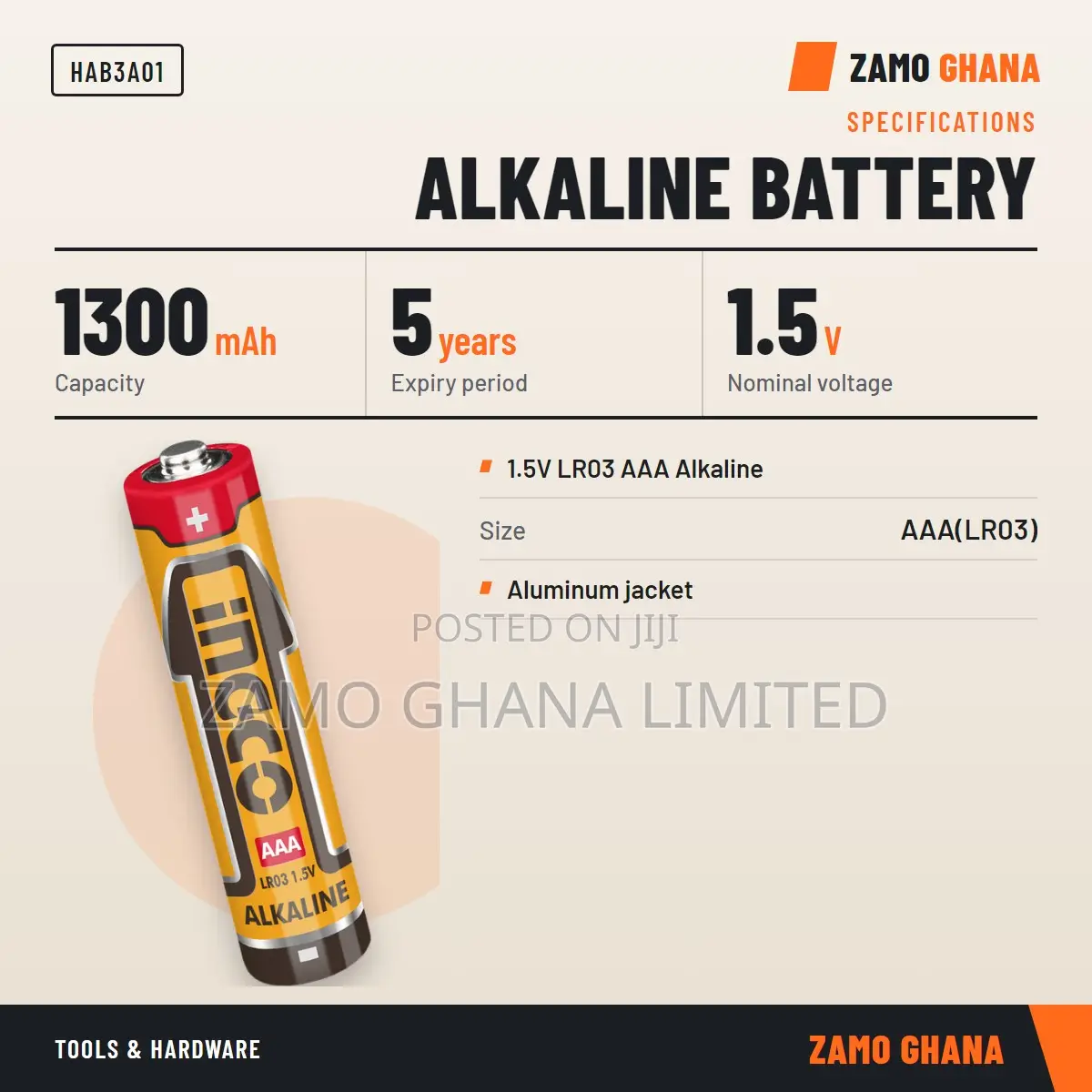 Alkaline Battery Per 2pcs - Hab3a01