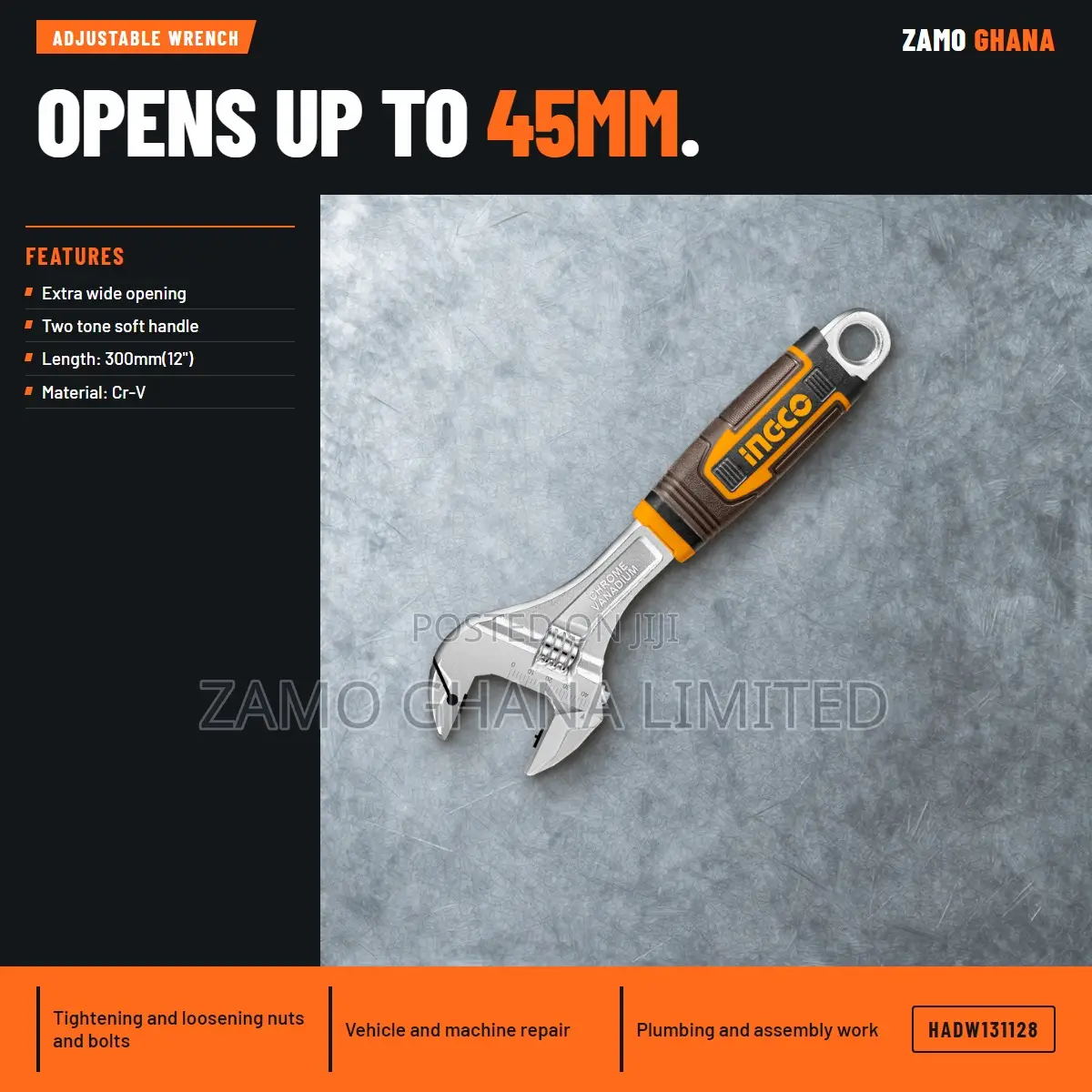 Adjustable Wrench 12" - Hadw131128