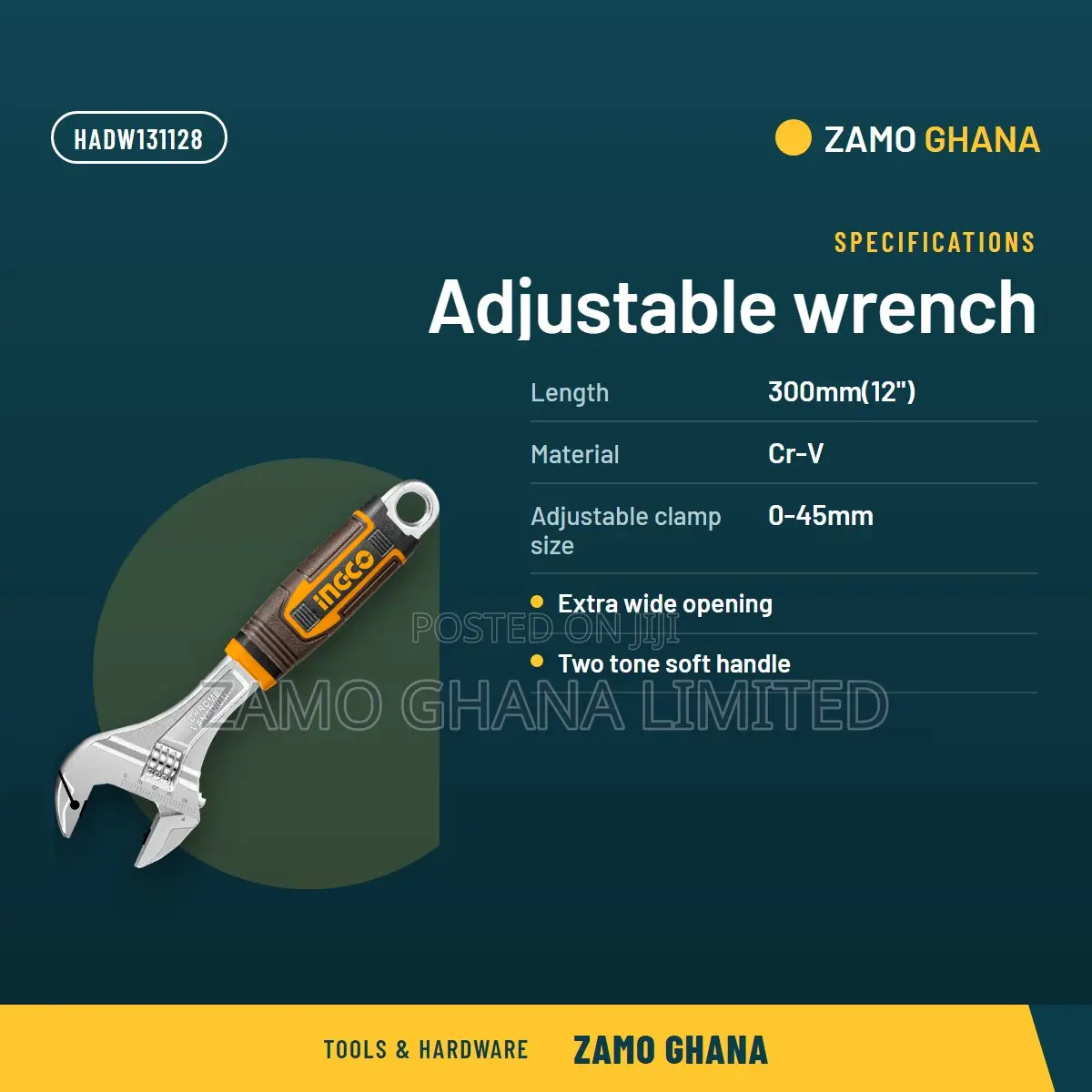 Adjustable Wrench 12" - Hadw131128