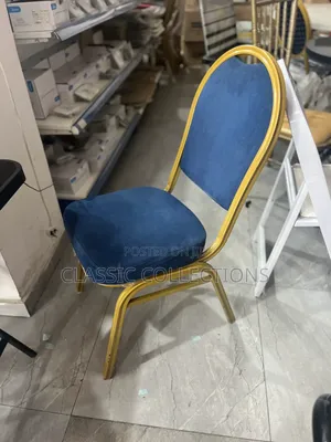 Banquet Chair With Gold Metal Frame-Luxury Event and Conference Chair