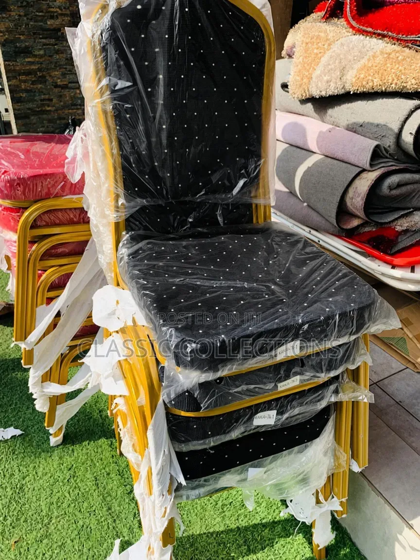 Banquet Chair With Gold Metal Frame-Luxury Event and Conference Chair