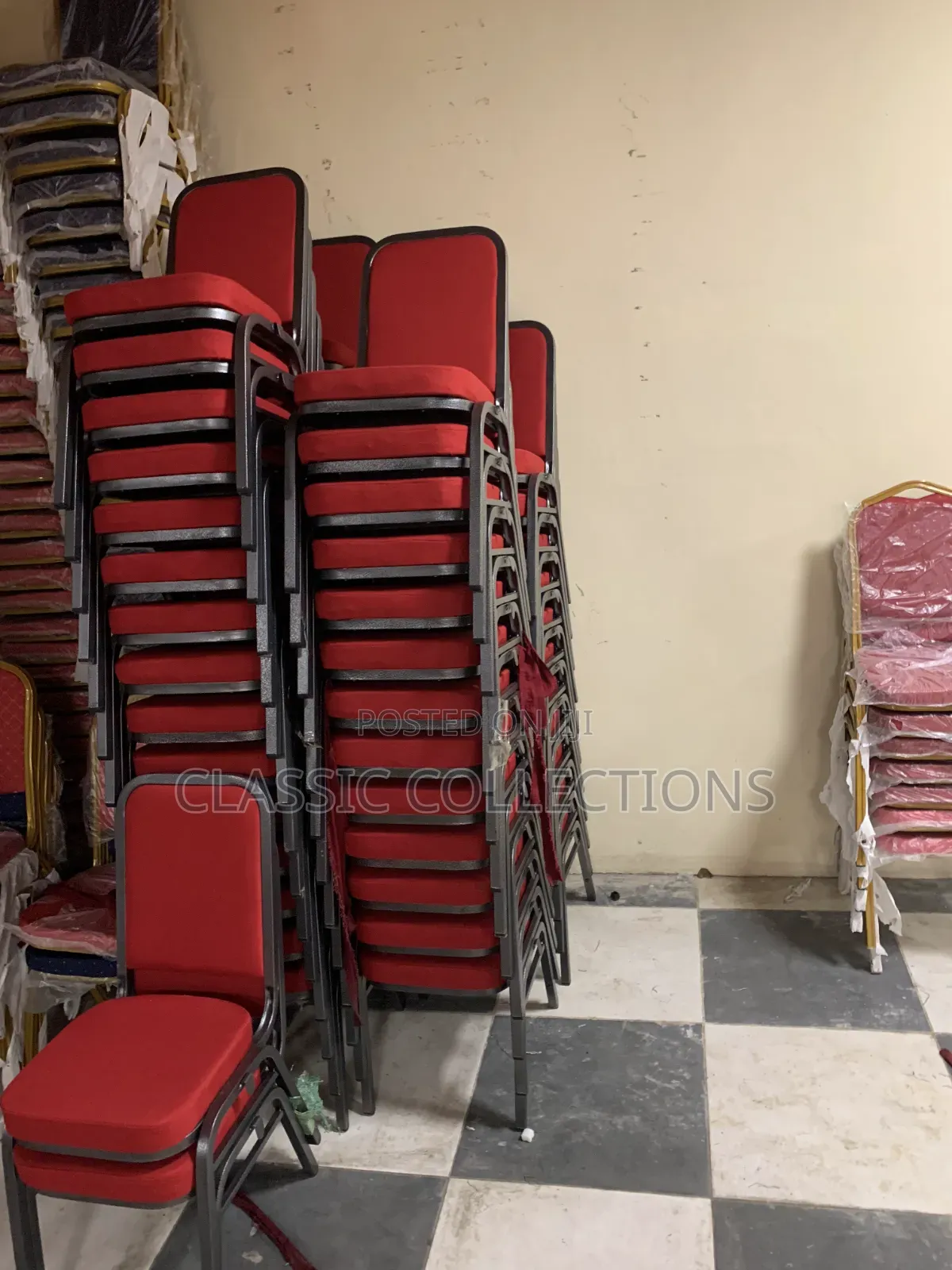 Banquet Chair With Silver Metal Frame - Event Chair for Weddings,etc