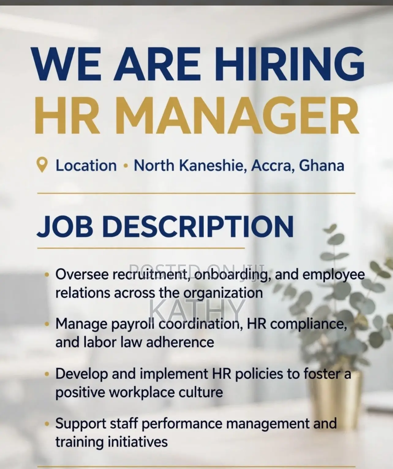 Hr Needed for Immediate Employment