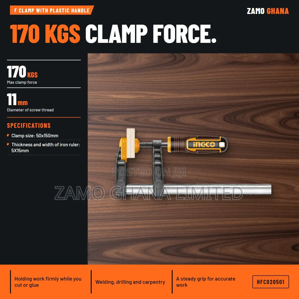 F Clamp With Plastic - Hfc020501