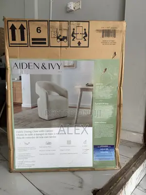 Aiden & Ivy Alivia Fabric Dining Chair With Casters