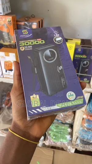 EGIRFAST 30000mAh Power Bank - 22.5W Super Fast Charge,4in1,LED Light