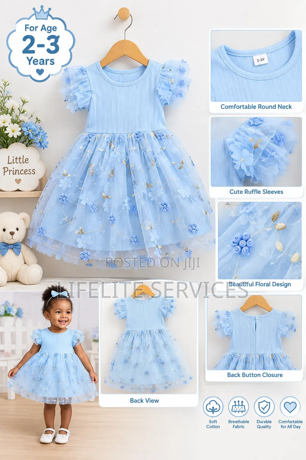 Casual Straight Dresses for Girls 4 to 5yrs