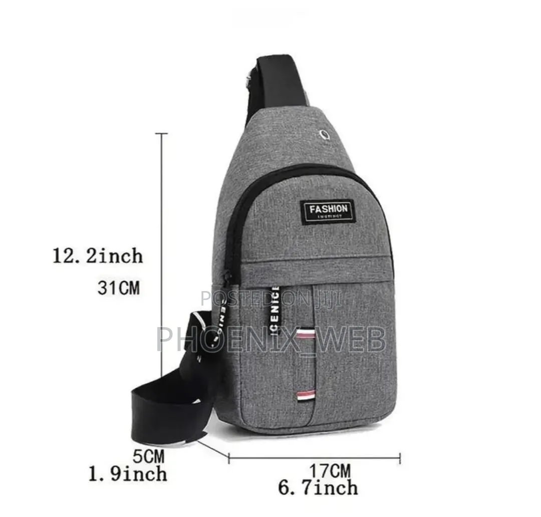 Unisex Fashtion Canvas Shoulder Chest Bag