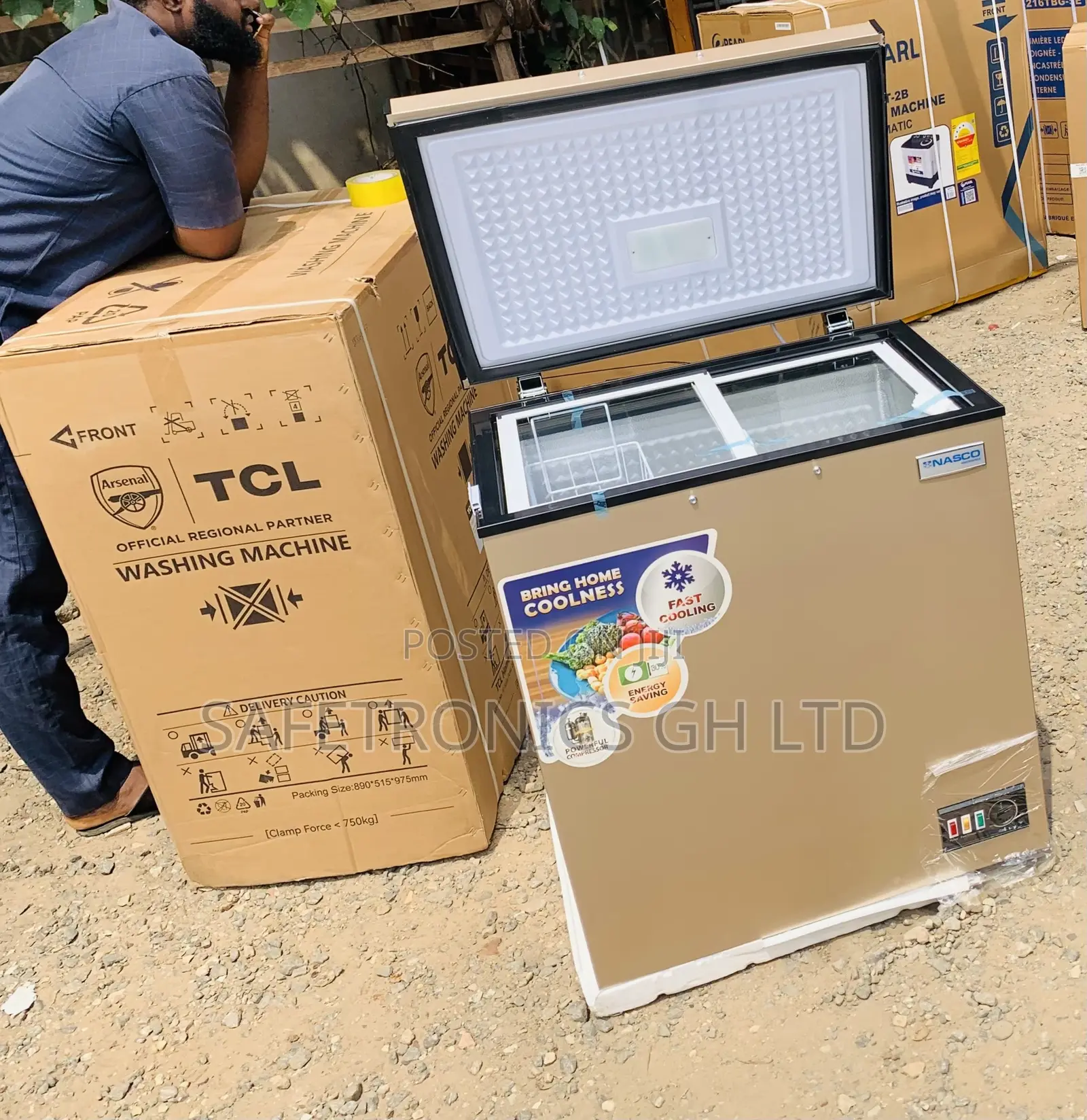 Shop Arctic Cool 1 Door Nasco 142L Nas200FL Gold Freezer
