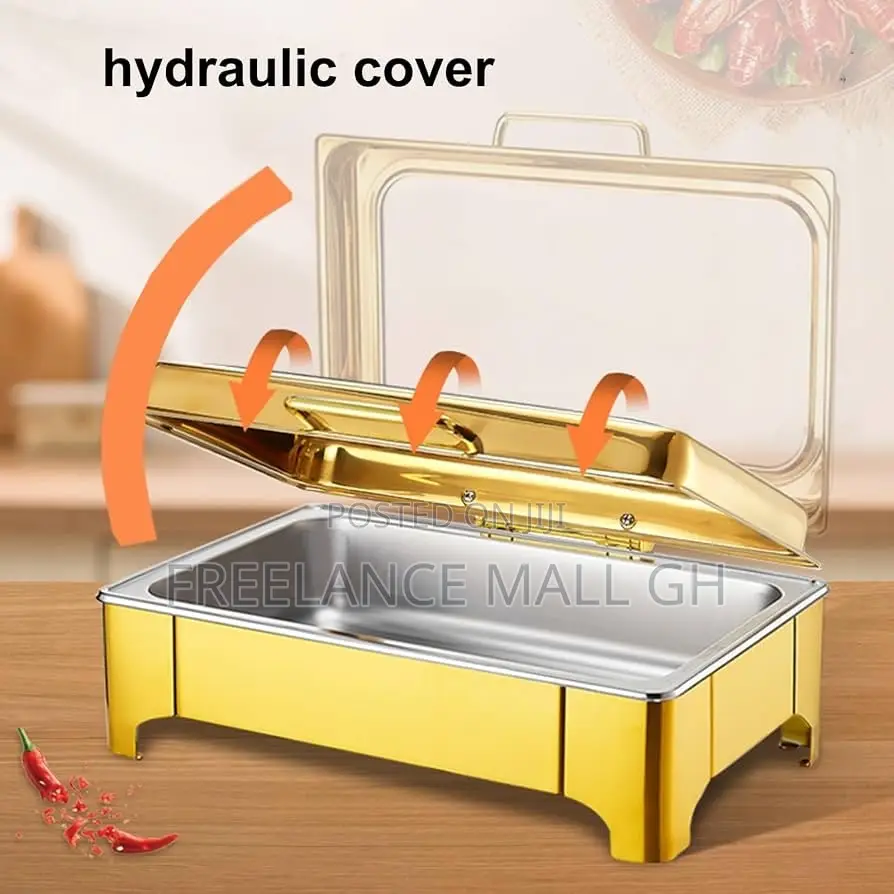 Rectangular Gold Chafing Dish