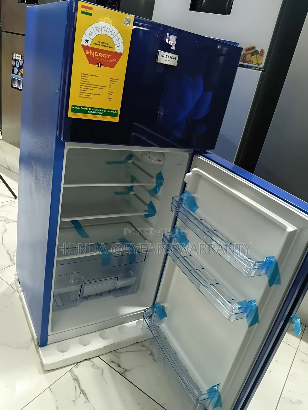 Westpool Fridge Double Door - Durable for Ghananain Home