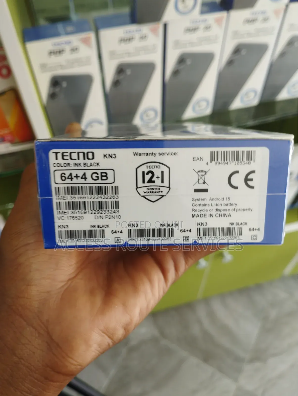 New Tecno Pop 20 64 GB Black
