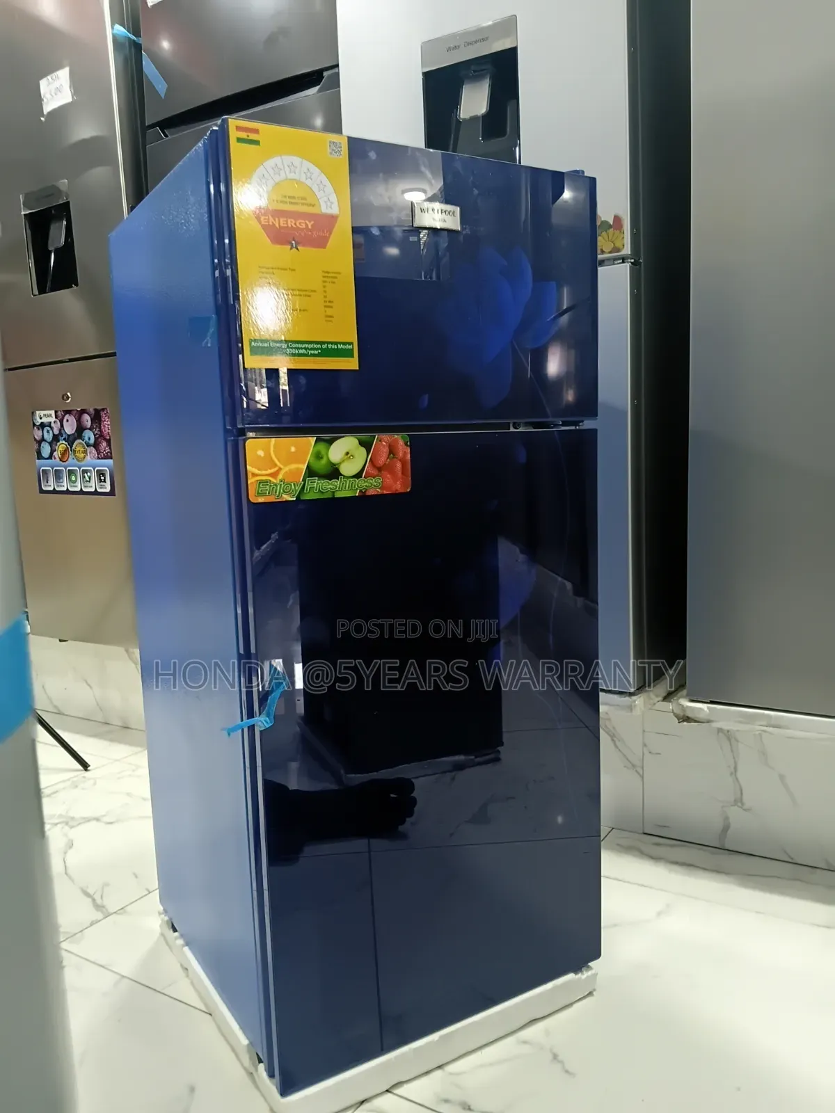 Westpool Fridge Blue Glass Door - Energy Efficient for Happy Homes