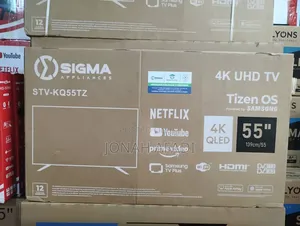 Sigma 55 Inch Qled 4K Frameless TV With Bluetooth and Icast
