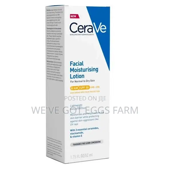 Original CeraVe AM Facial Moisturising Lotion SPF50 – 52ml UK