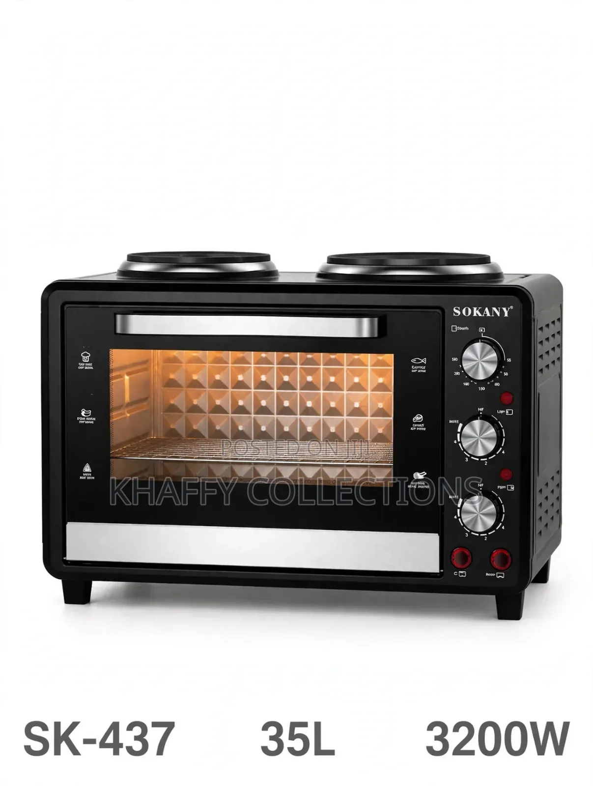 Sokany 35L Toaster Oven With Double Hot Plate - 3200W - 304 Stainless
