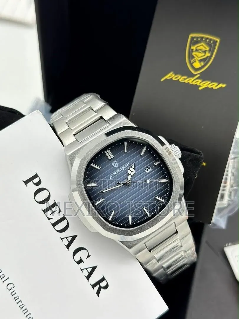 Poedagar Men's Luxury Stainless Steel Watches