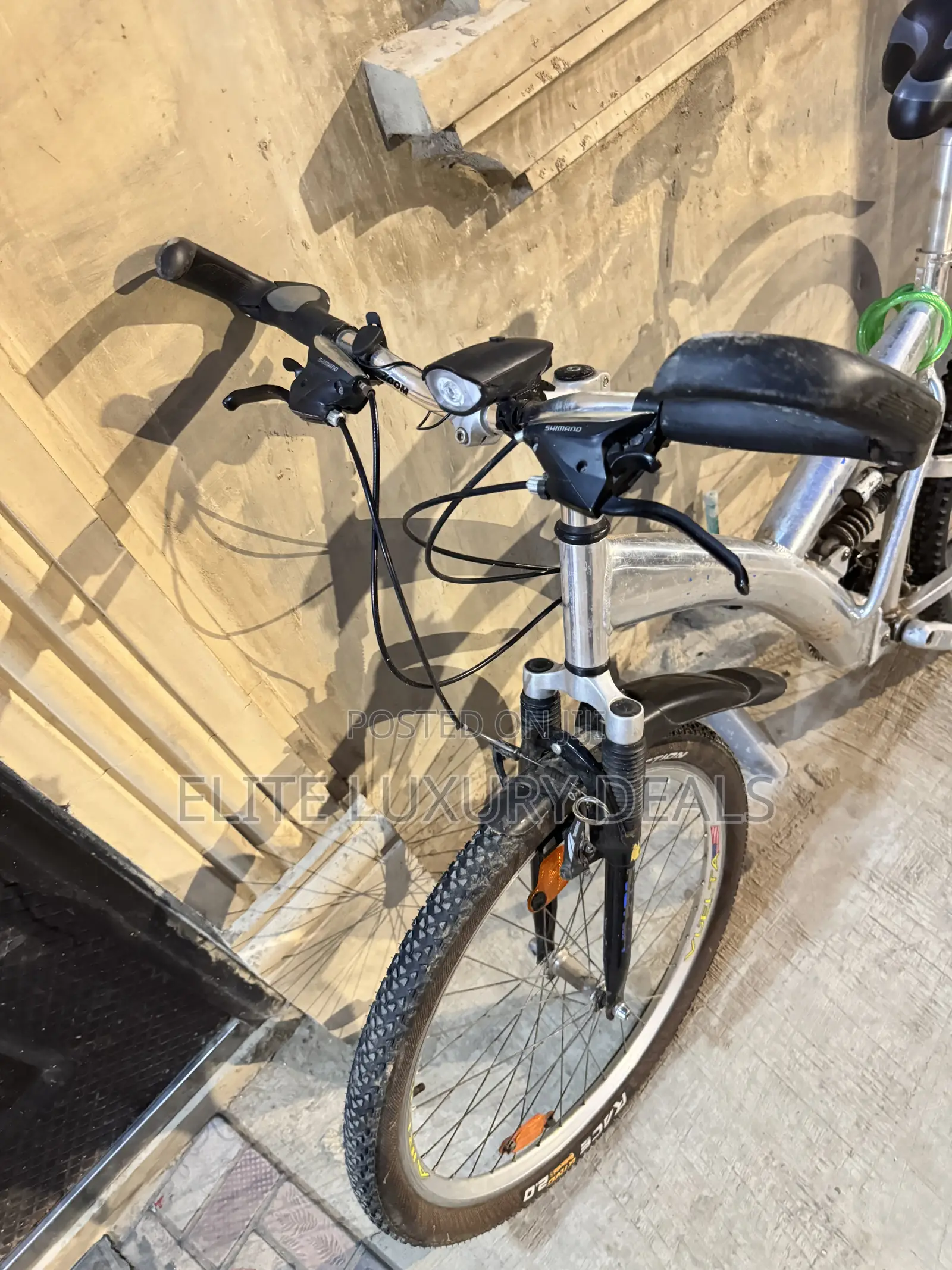 Sporty Silver Mountain Bike