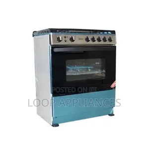 Midea 5 Burner Gas Cooker With Oven - 30amg5g027-Silver
