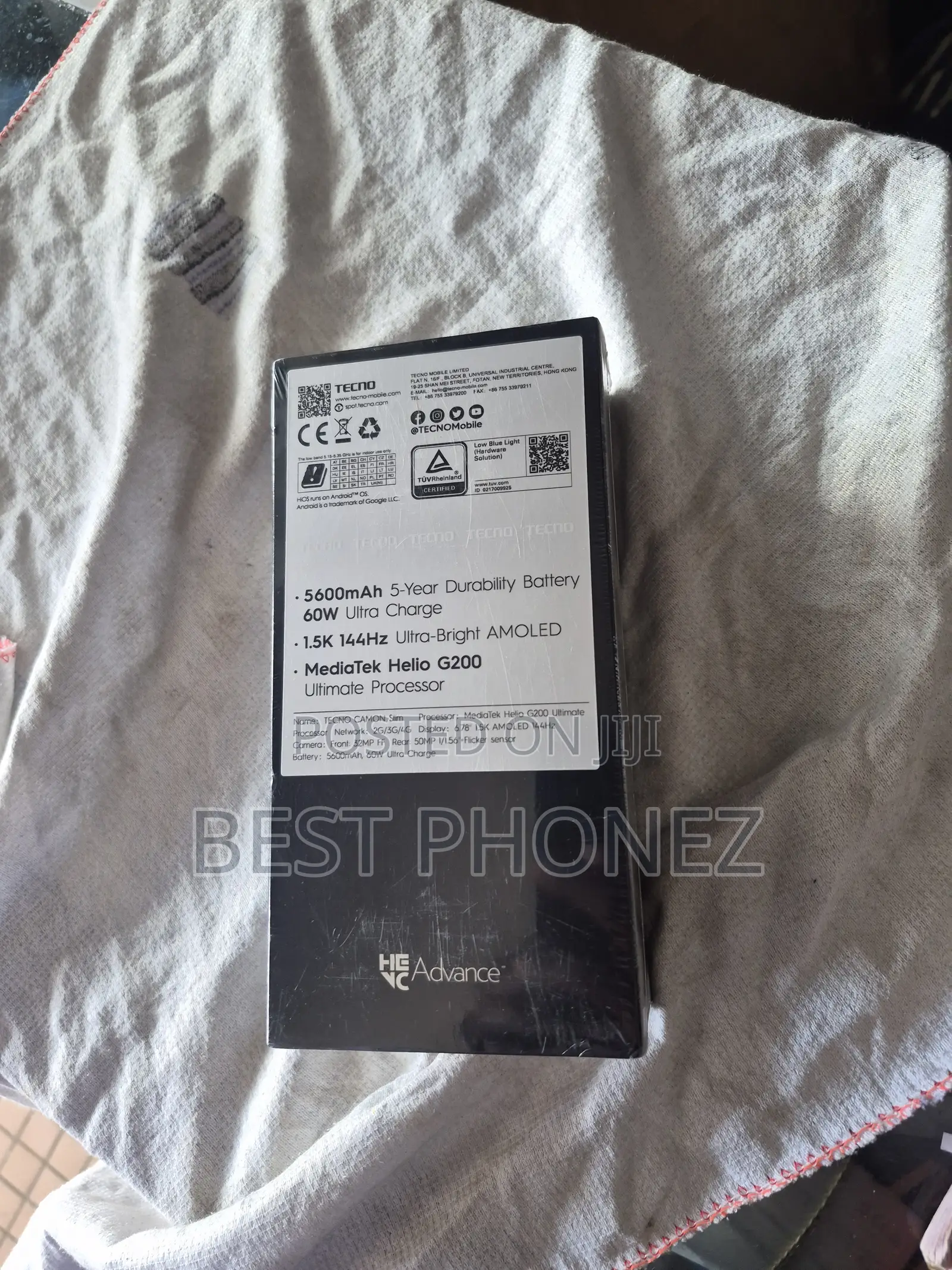 New Tecno Camon Slim 256 GB Black
