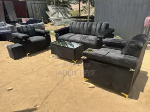 Black Luxury Family Set Sofa