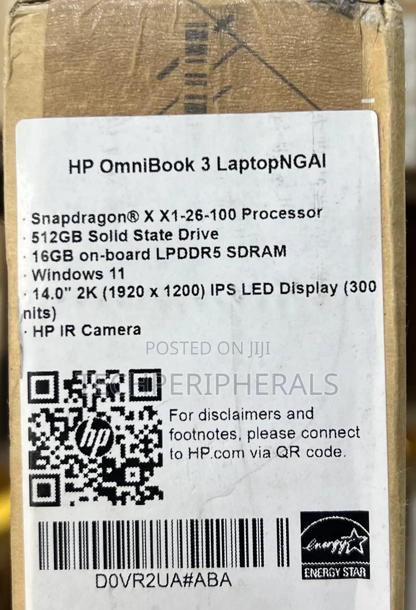 New Laptop HP OmniBook 3 16GB Qualcomm Snapdragon X Plus SSD 512GB