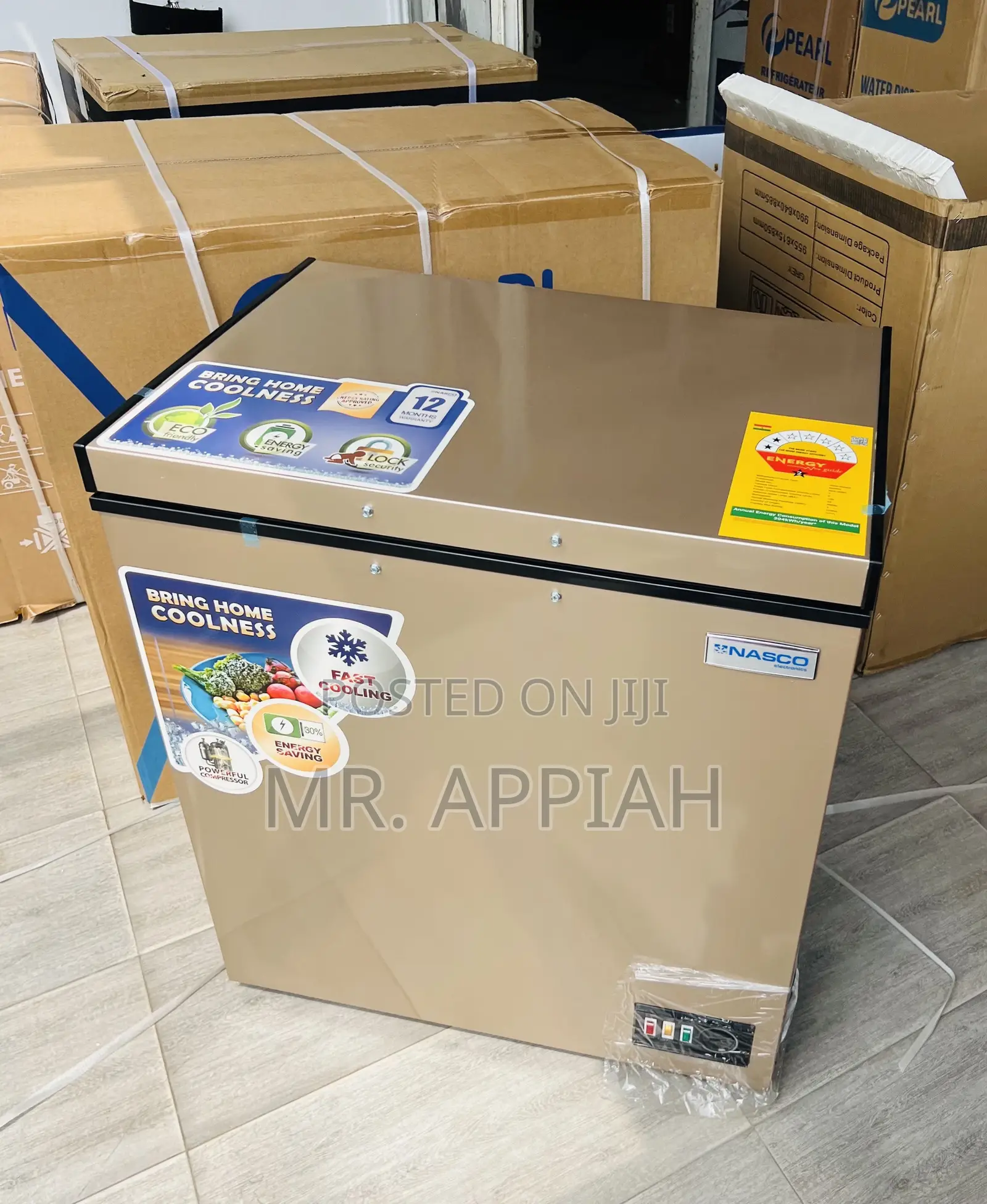 Smart Chilling Nasco 1 Door Electric Chest Freezer(Gold).