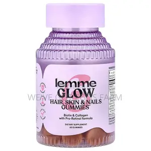 Original Lemme Glow Hair Skin & Nails Gummies 60pcs