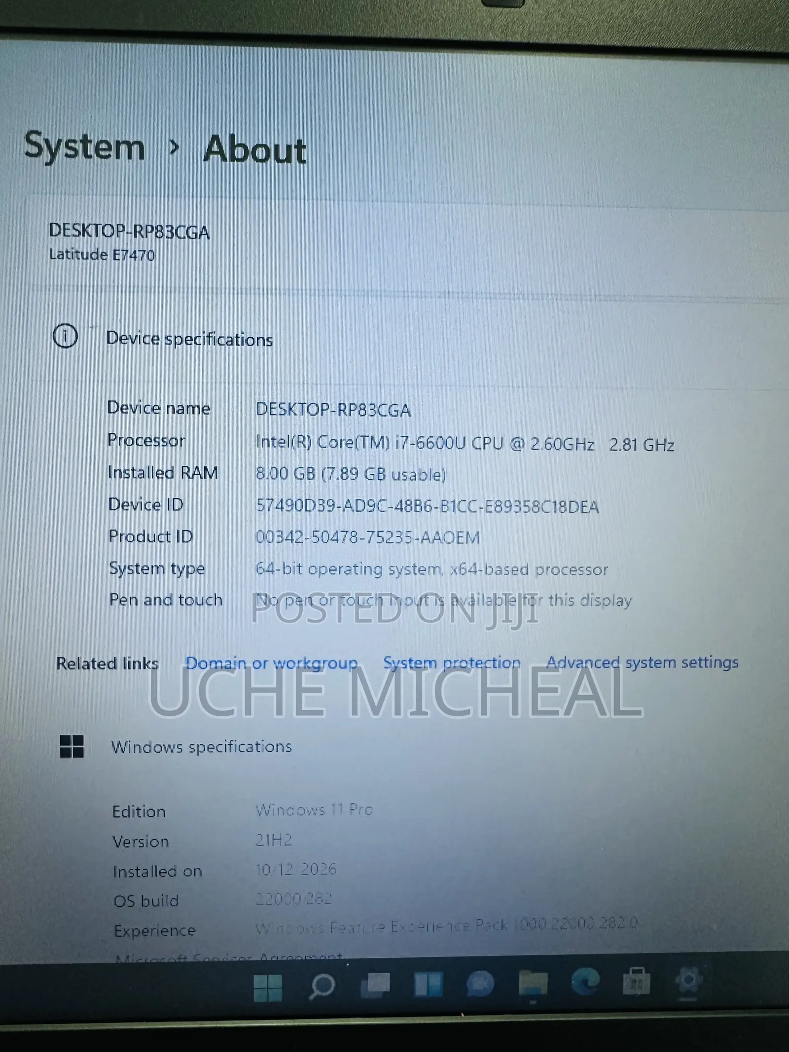 Laptop Dell Latitude E7470 8GB Intel Core i7 SSD 256GB