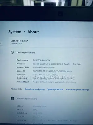 Laptop Dell Latitude E7470 8GB Intel Core i7 SSD 256GB