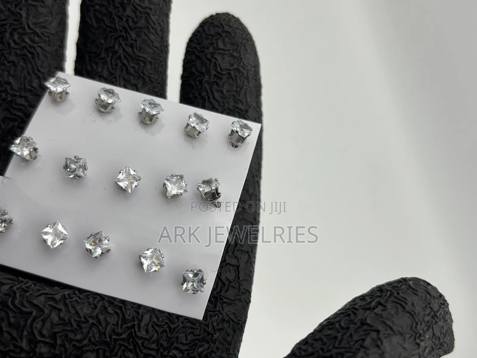 Zirconia Iced Earing( Non-Magnetic)