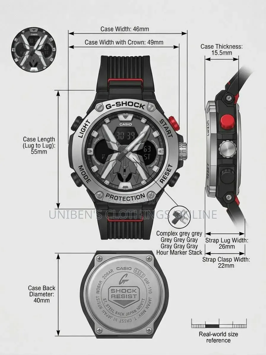 G-Shock Wr-20bar Casio Watch Available 
Price Gh 250 Cedis .