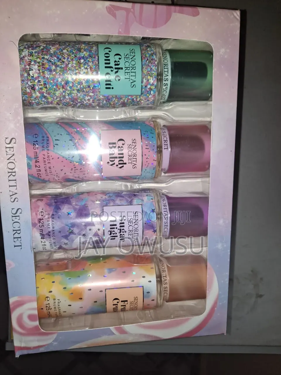 Senoritas Secret- Cake Confetti, Candy Baby, Fruit Crush & Sugar High.