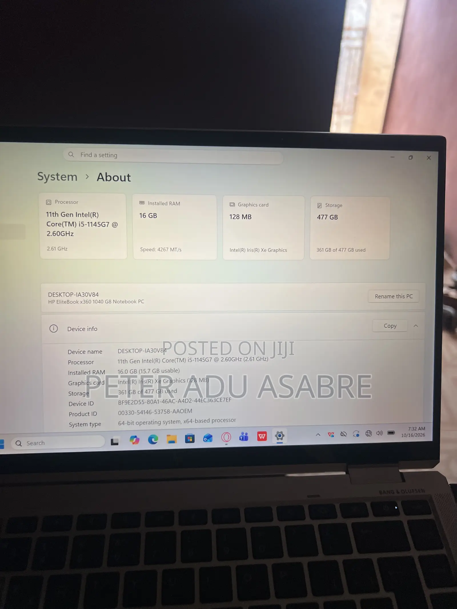 Laptop HP EliteBook x360 1040 G9 16GB Intel Core i5 SSD 512GB