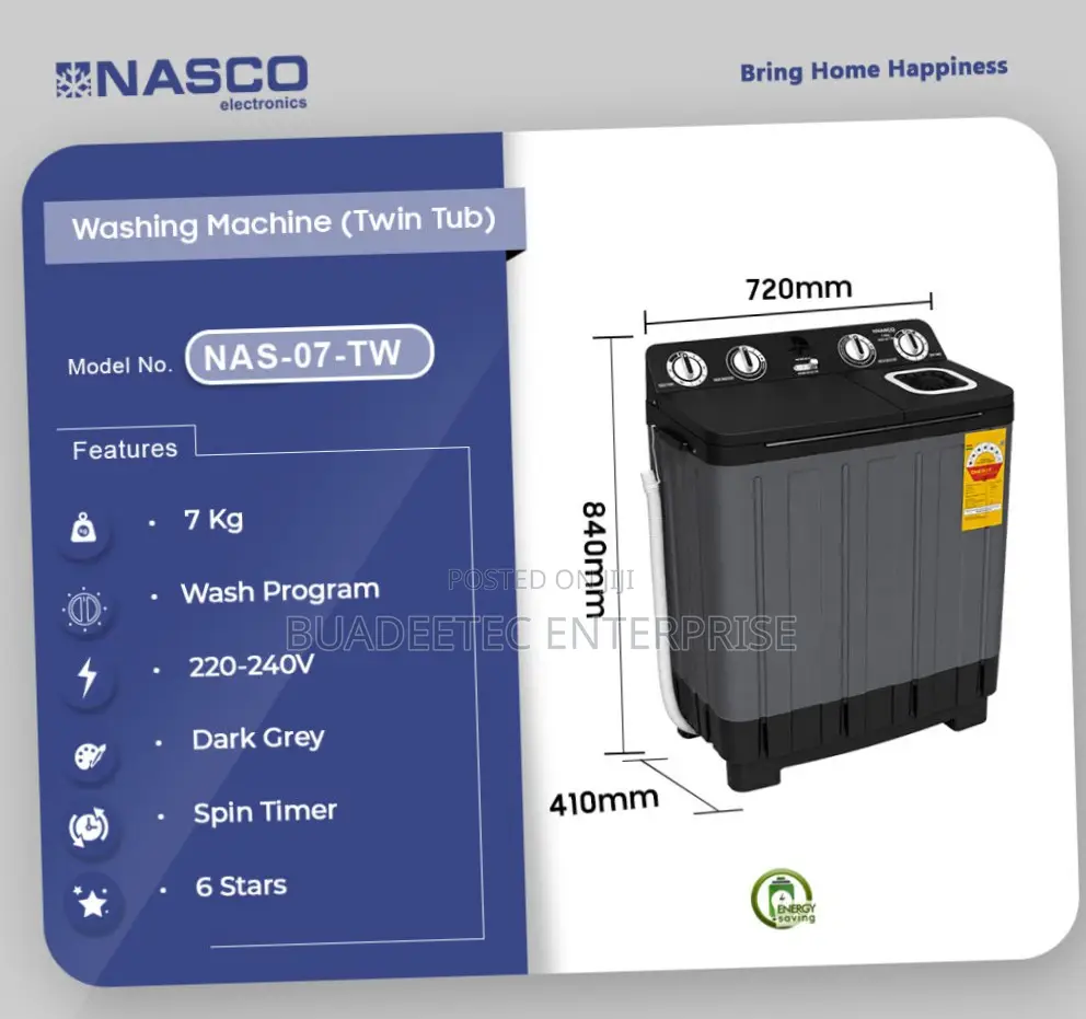 Nasco 7Kg in Top Washing Machine