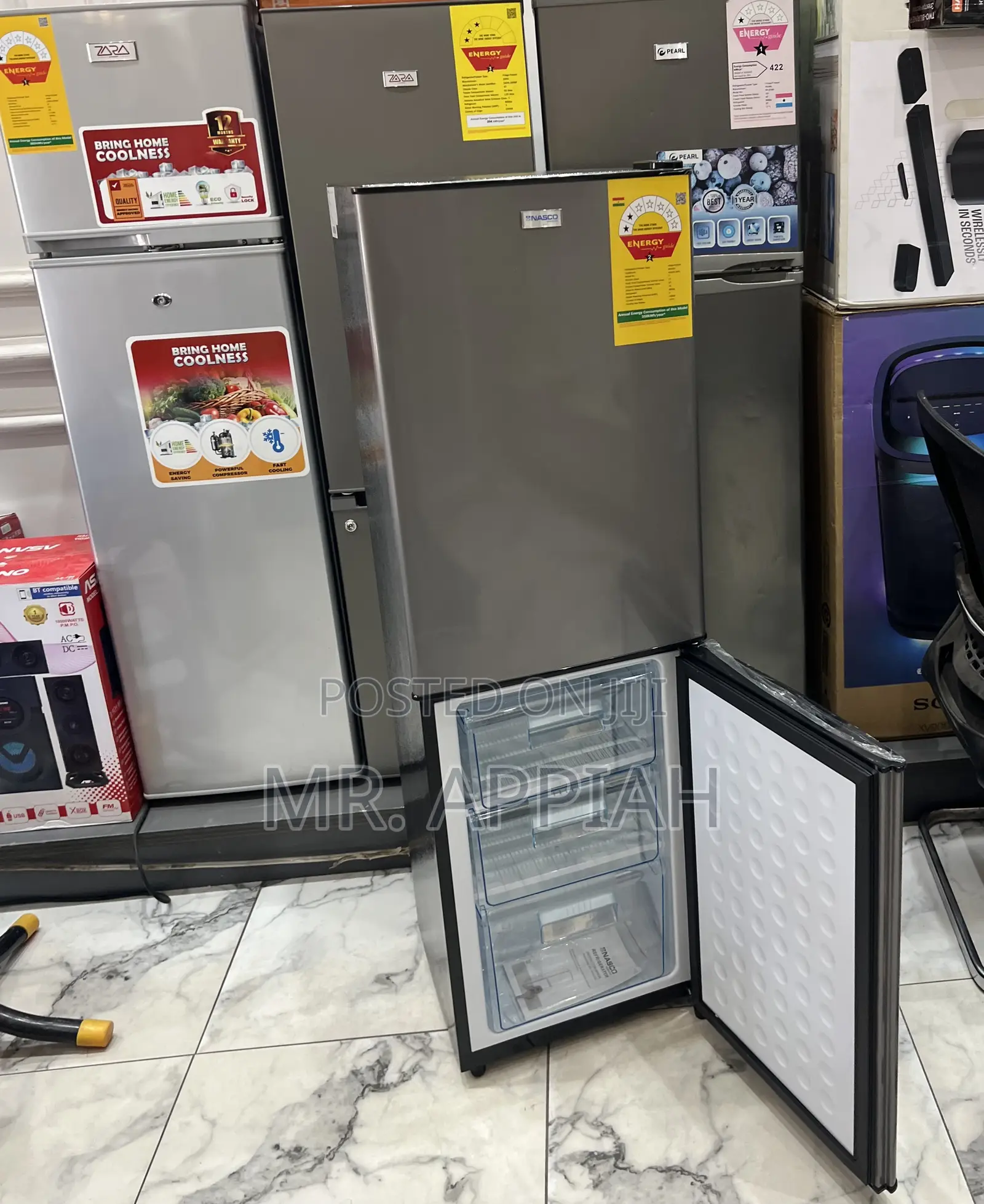 Quality Premium Nasco Nasd2-20fl 2 Door Refrigerator(Dark Gray)