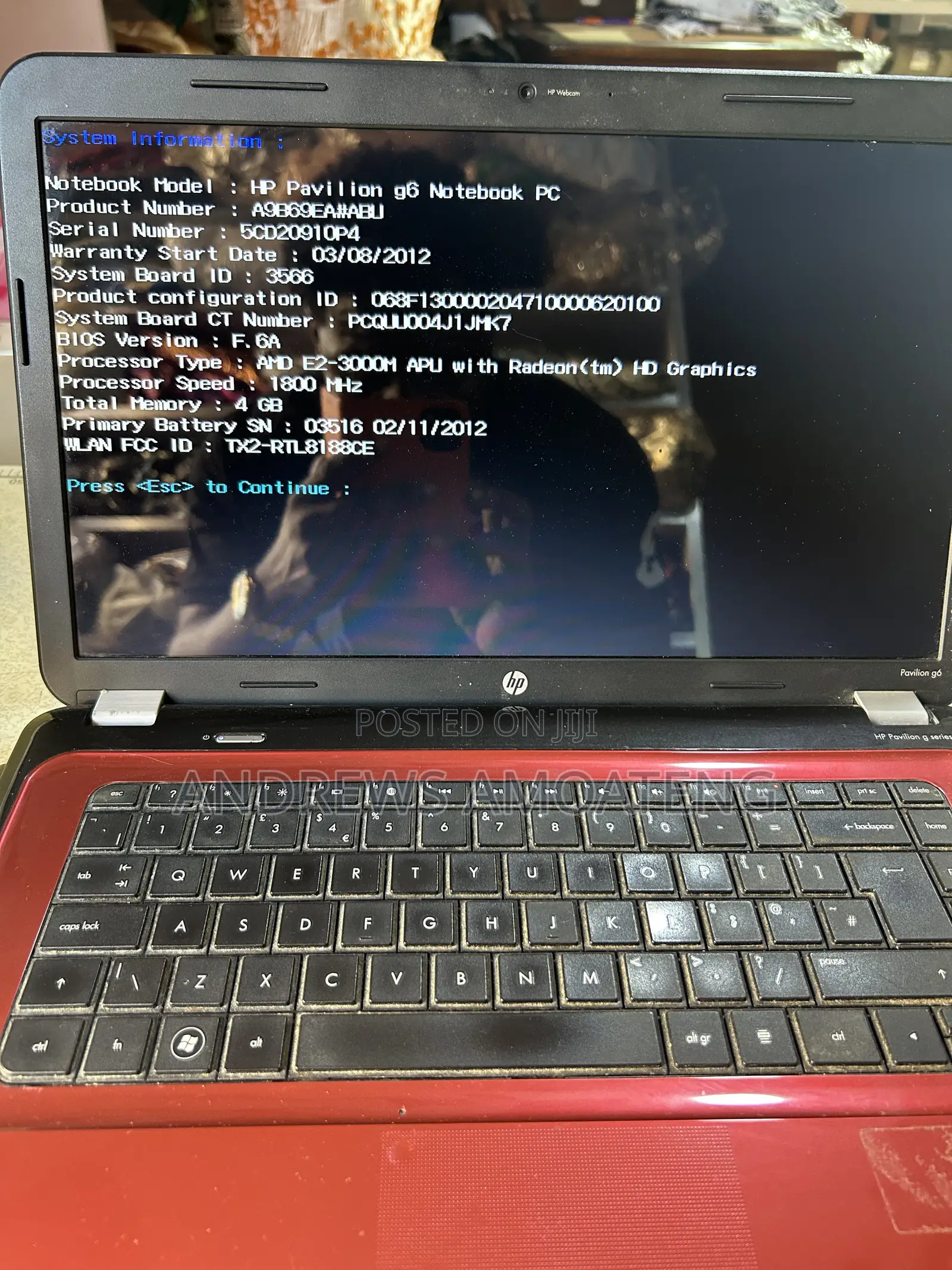 Laptop HP Pavilion G6 4GB Intel Core i3 HDD+SSD 256GB