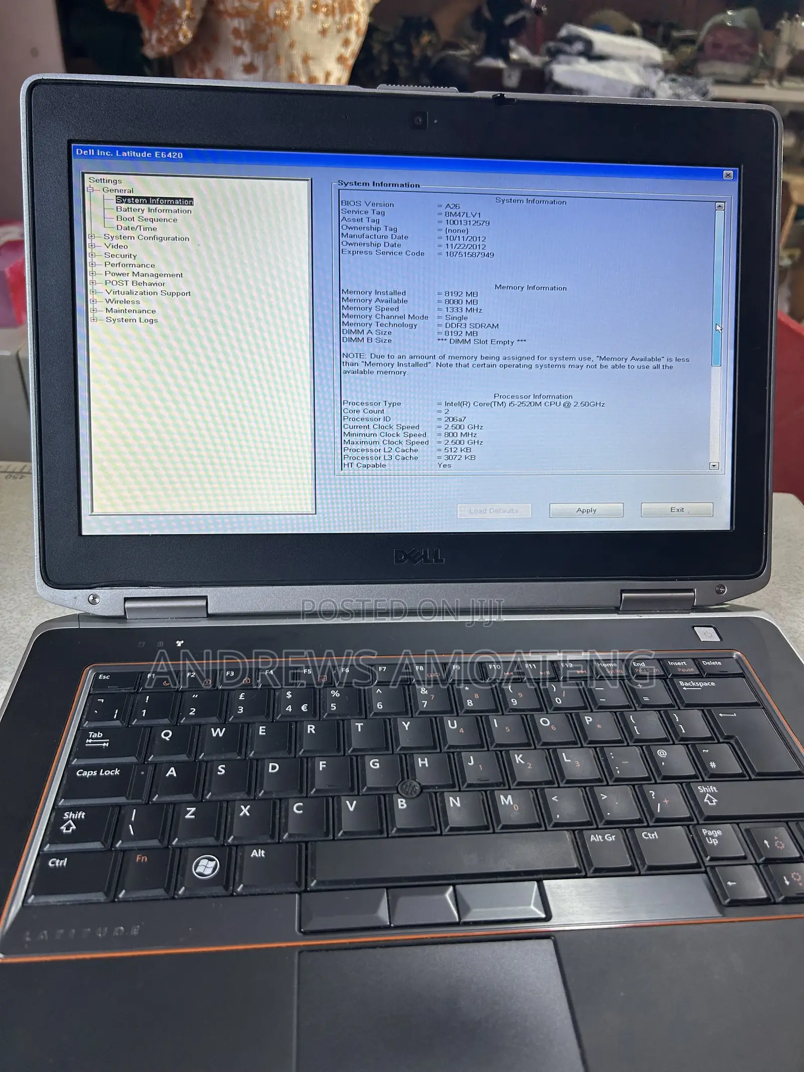 Laptop Dell Latitude 6430u 8GB Intel Core i5 HDD 320GB