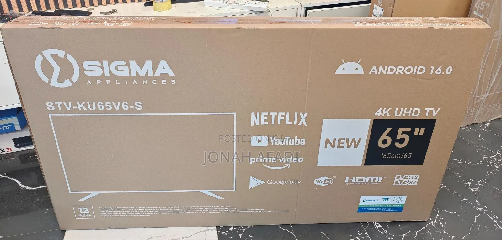 Sigma 65 Android Smart Frameless Led TV| Youtube, Netflix