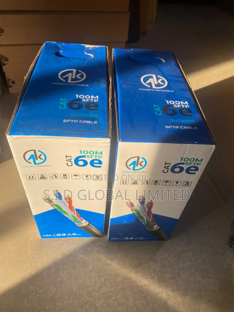 Ak Cat 6e 100m SFTP Outdoor Cable -4shielded -Pure Copper-100meter