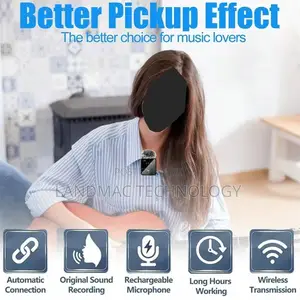 Wireless Lavalier Microphone 3 in 1 Mobile Phone