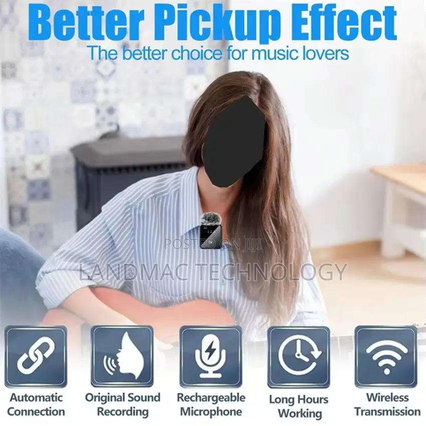 Wireless Lavalier Microphone 3 in 1 Mobile Phone