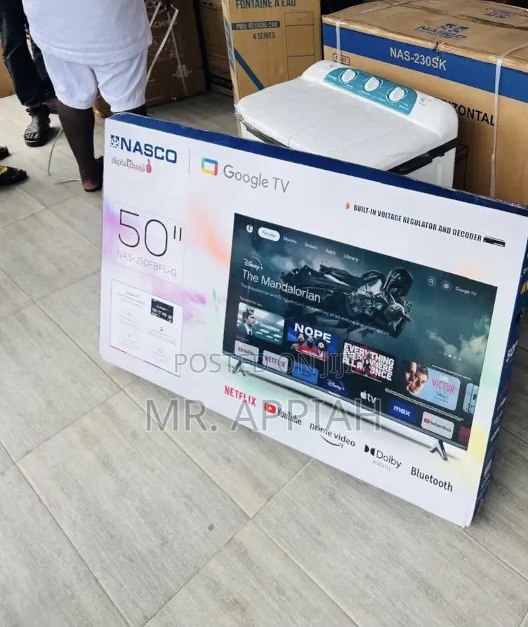 Premium Reliable Nasco 50” Uhd 4k Smart Screen TV(Black)