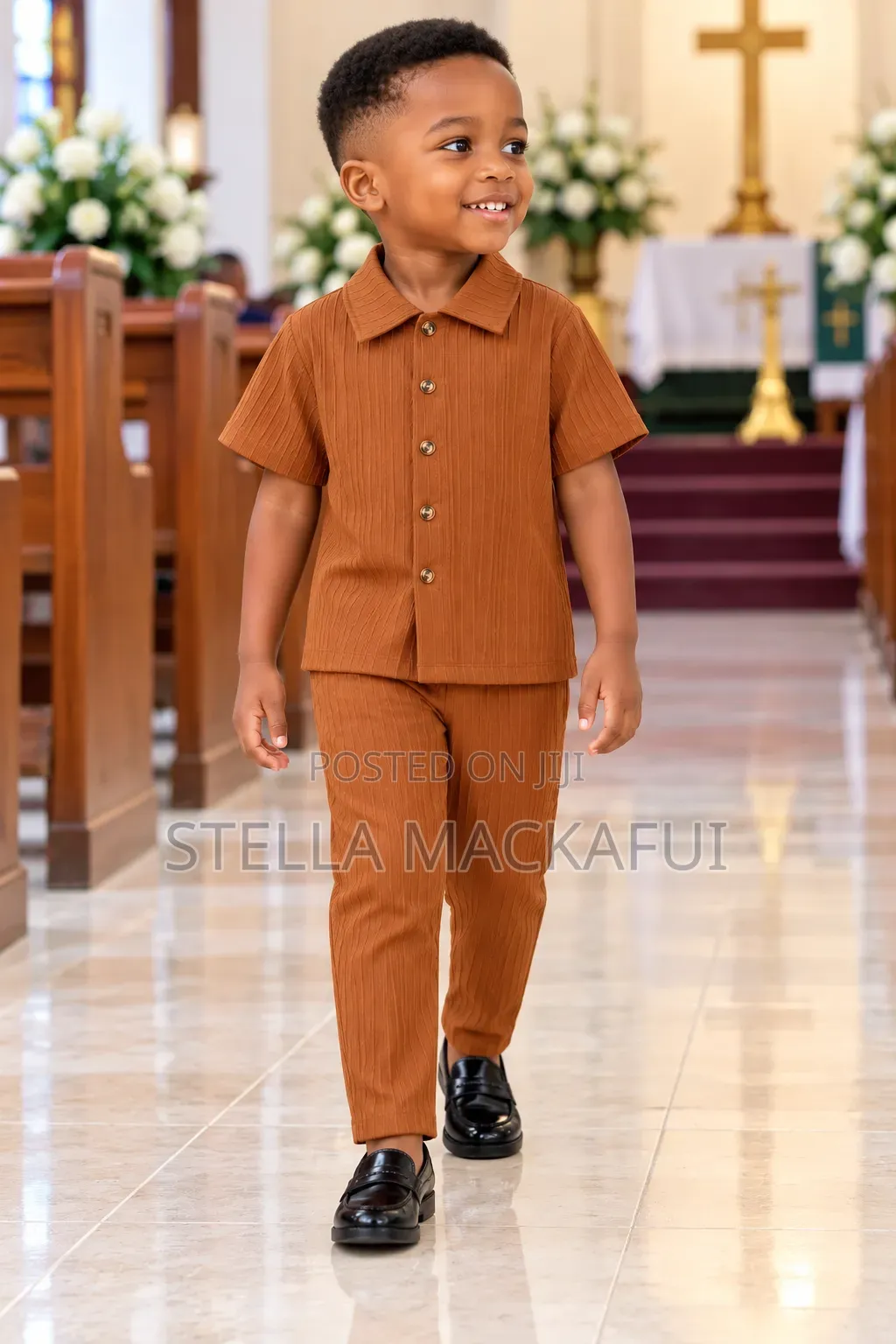Brown Trousers With Shirt for 1-5yrs
