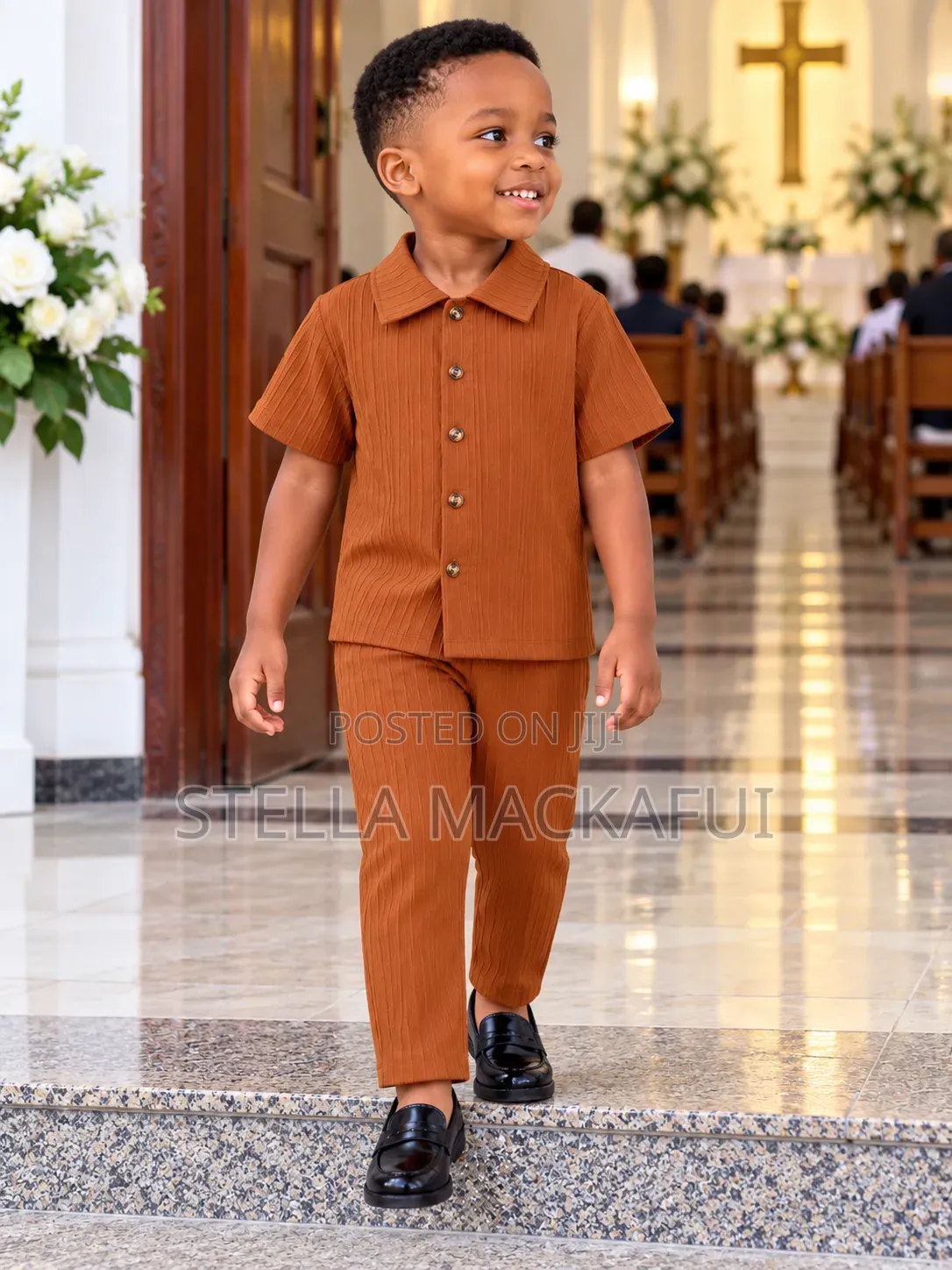 Brown Trousers With Shirt for 1-5yrs