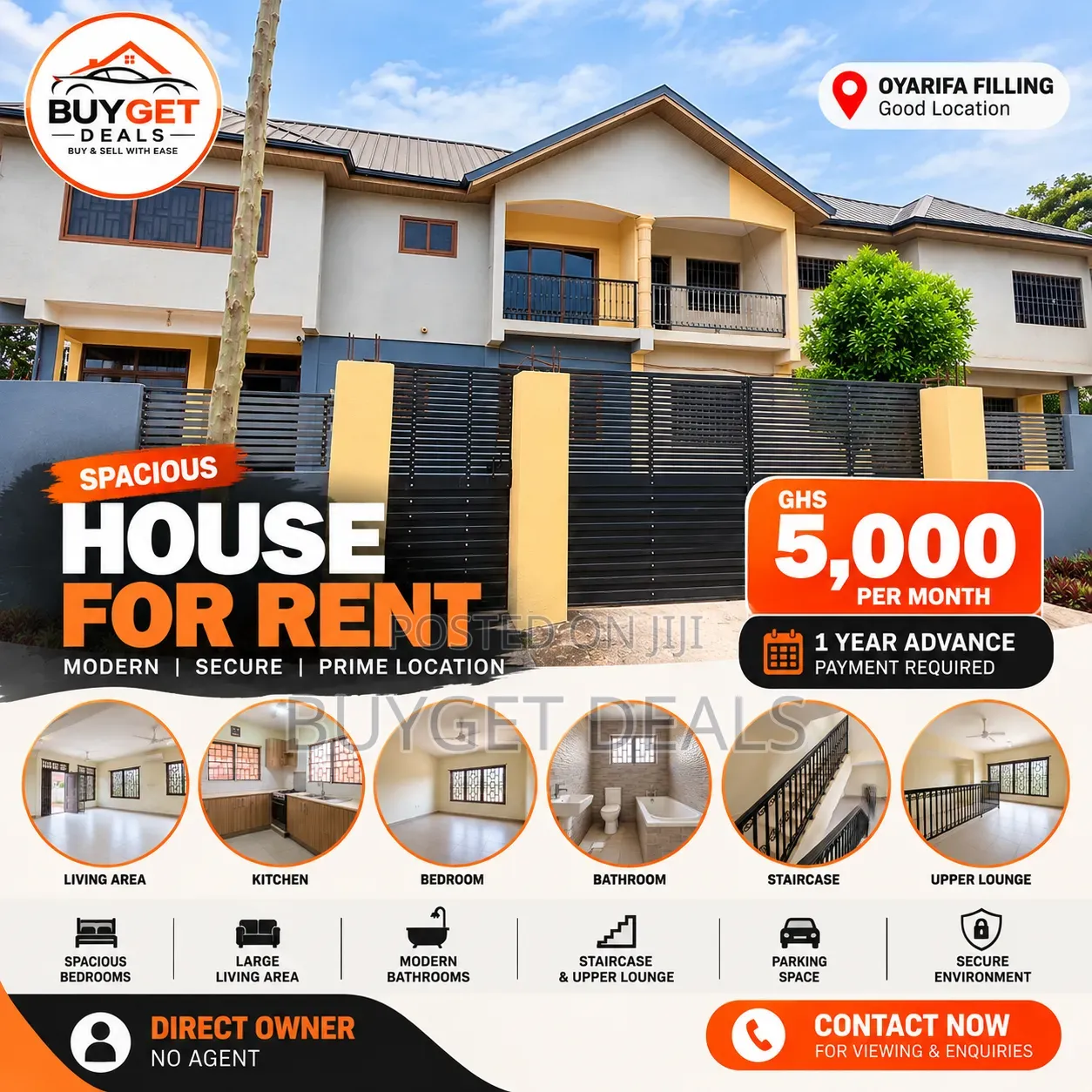 4bdrm House in Owusu Ansah for rent