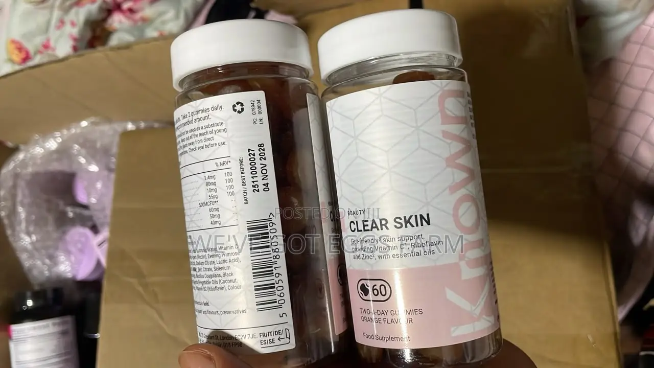 Original Known Clear Skin Gummies 60pcs – Zinc Vitamin C & Probiotics