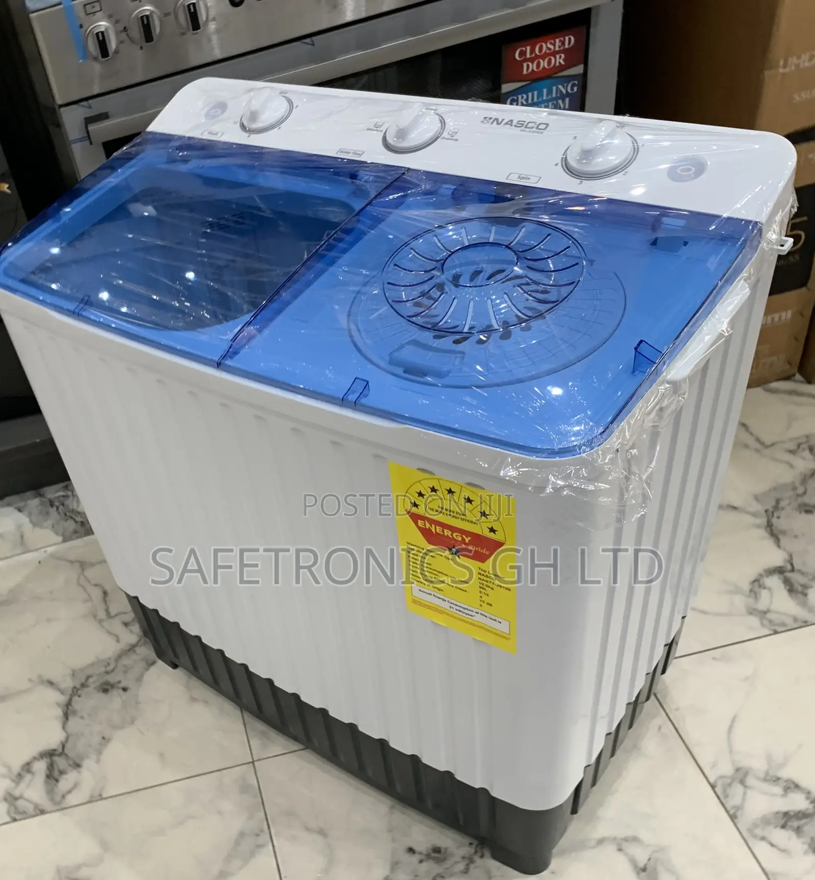 Nasco Heavy Duty 15kg TopLoad White WashingMachine