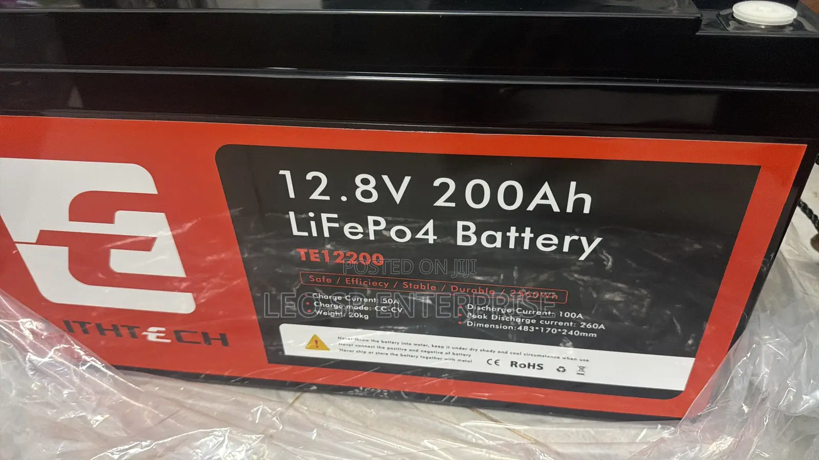 Lithtech LifePO4 12v 200AH Battery